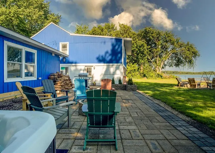 The Jackson On Grass Waterfront 2 1 Nautical With Hot Tub Firepit & Year-round Fun Spring Grove